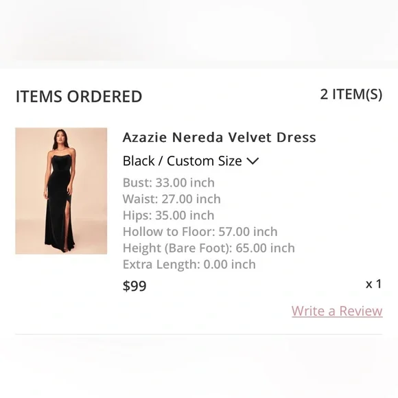 Azazie Nereda Velvet Dress - Picture 3 of 4